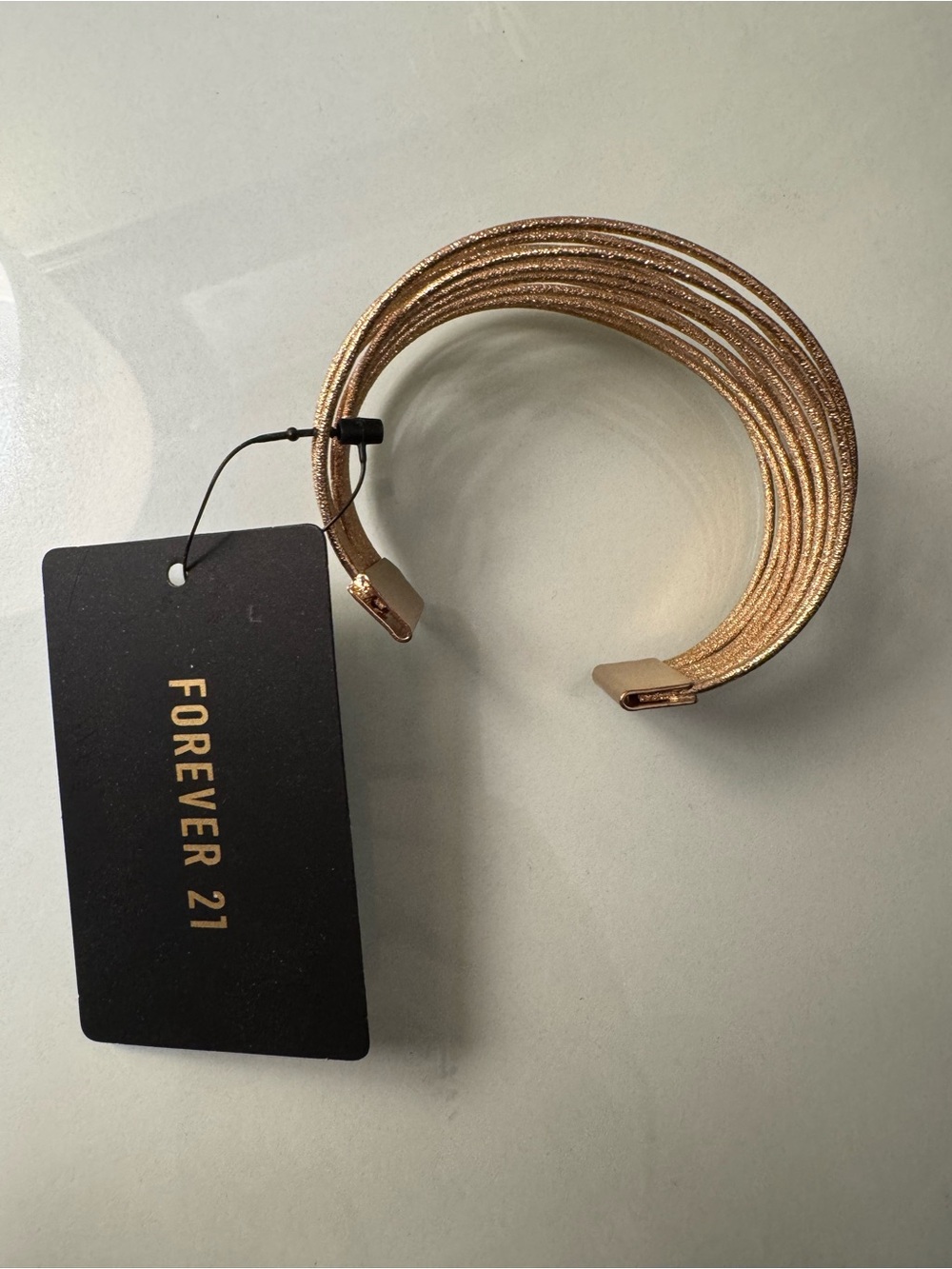 Forever 21 Rose Gold Multi-Strand Coil Bracelet